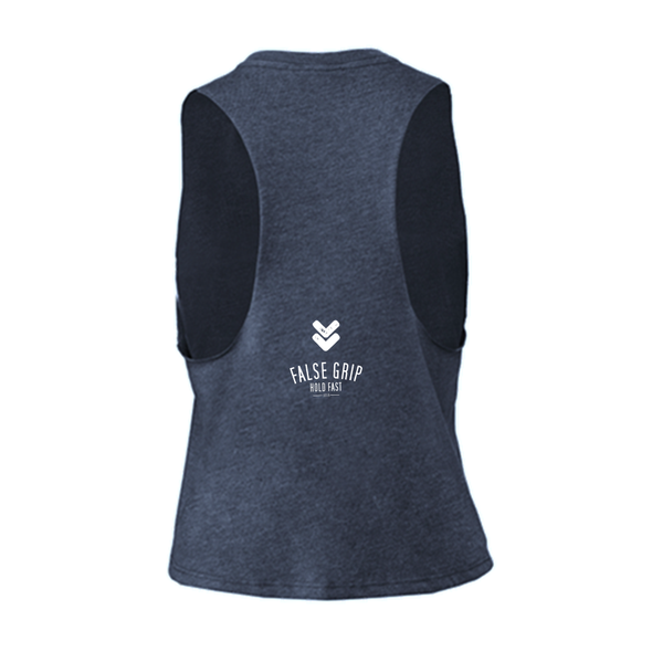 Curse - Burpees! - Crop Tank Navy Blue