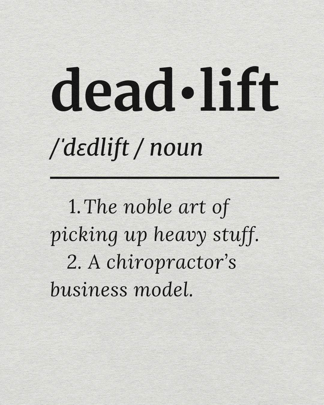 Deadlift Definition Unisex Tee | Cult - ionary Collection - TugaSox Fitness Store