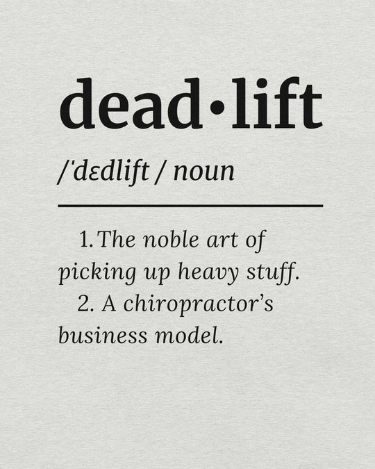 Deadlift Definition Unisex Tee | Cult - ionary Collection - TugaSox Fitness Store