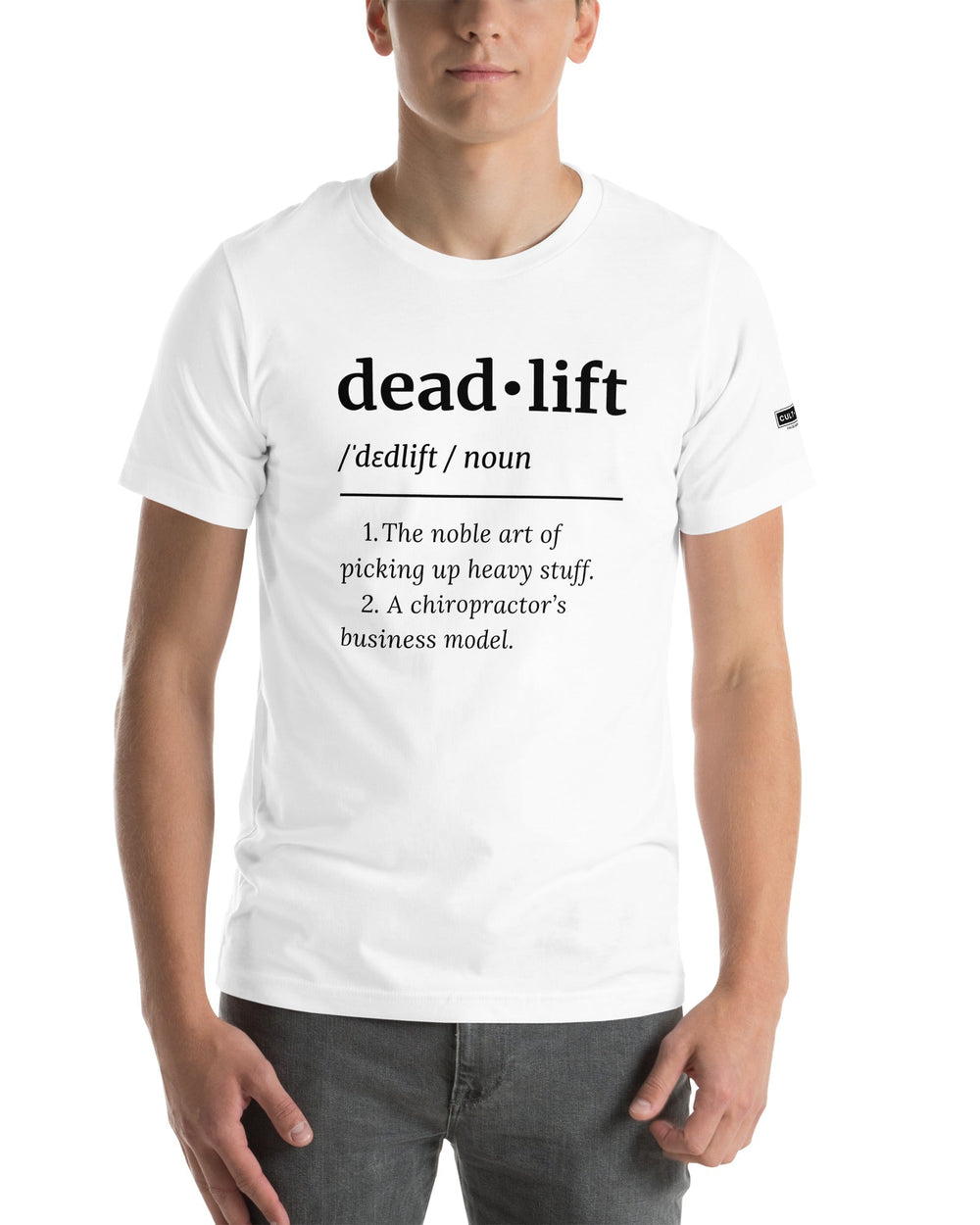 deadlift definition unisex tee frente