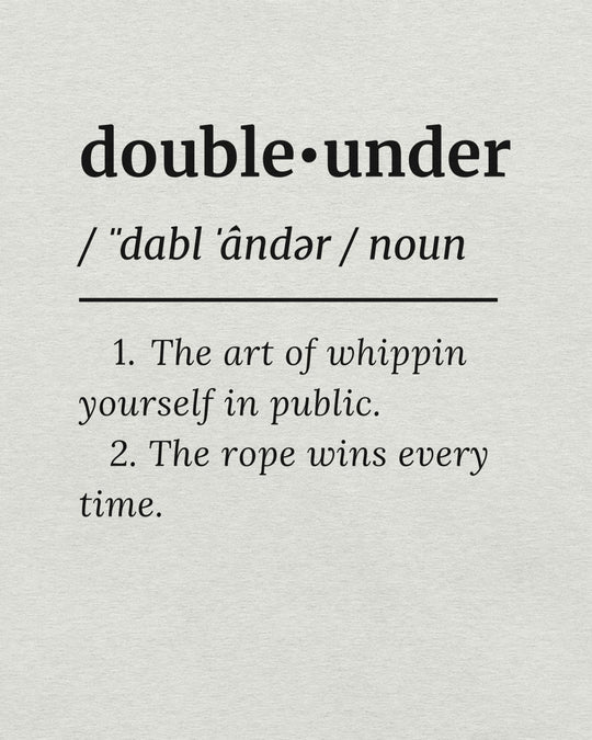 double unders definition unisex tee - design