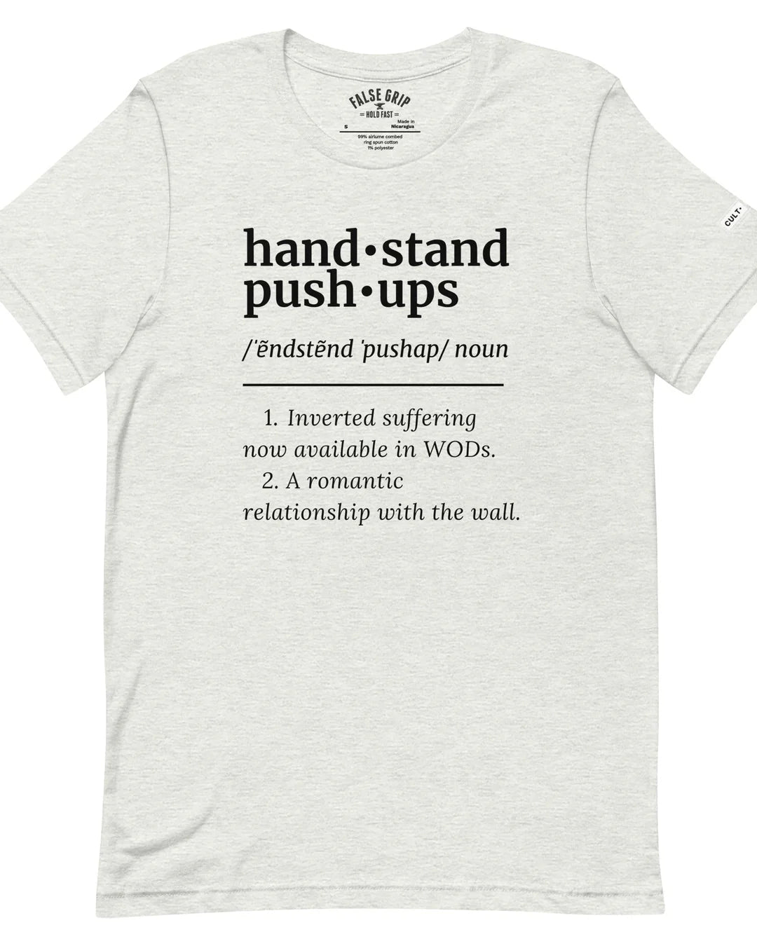 HandStand push - up Definition Unisex Tee | Cult - ionary Collection - TugaSox Fitness Store