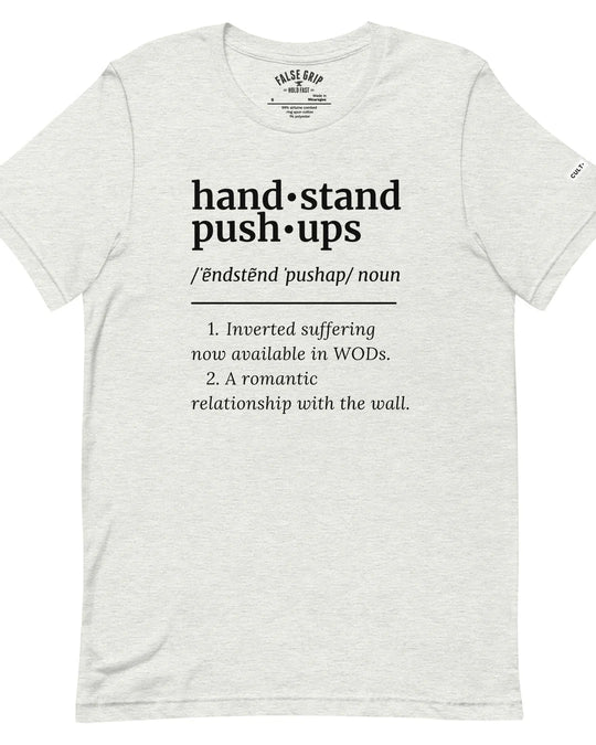 HandStand push - up Definition Unisex Tee | Cult - ionary Collection - TugaSox Fitness Store