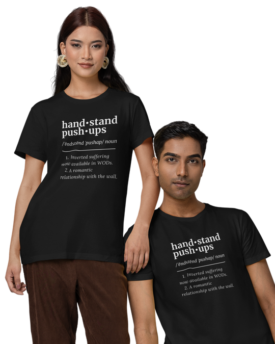 Handstand Push-Ups Definition Unisex Tee - Dark | Cult-ionary