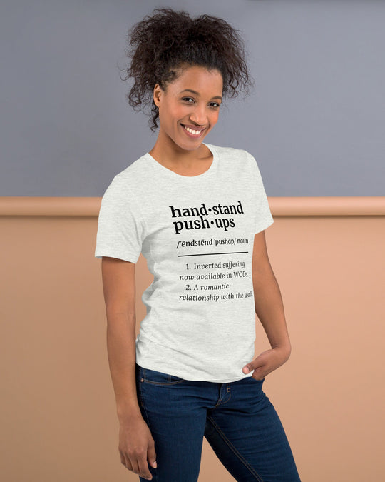 handstand push-ups definition unisex tee lifestyle fem