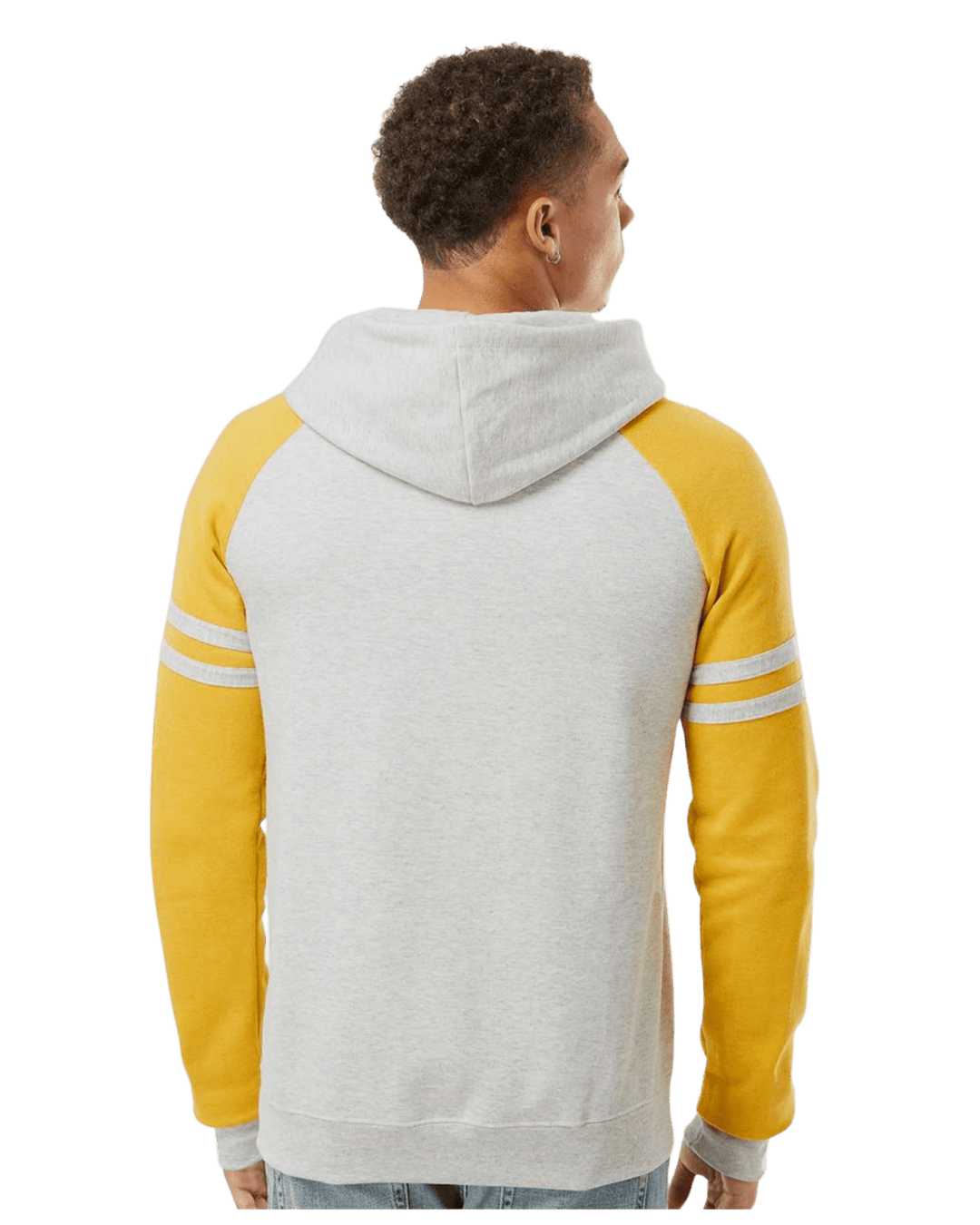 Hoodie Retro Varsity Unissexo – Yellow Stripes | TugaSox - TugaSox Fitness Store