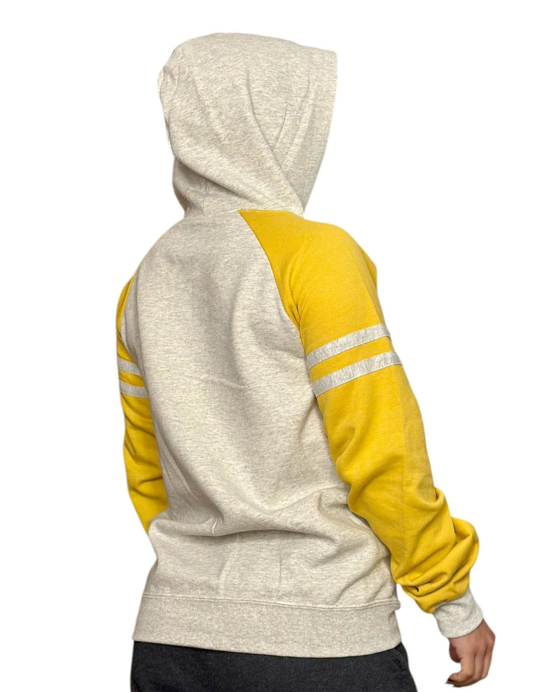 Hoodie Unissexo Retro Varsity – Yellow Stripes | TugaSox - TugaSox Fitness Store
