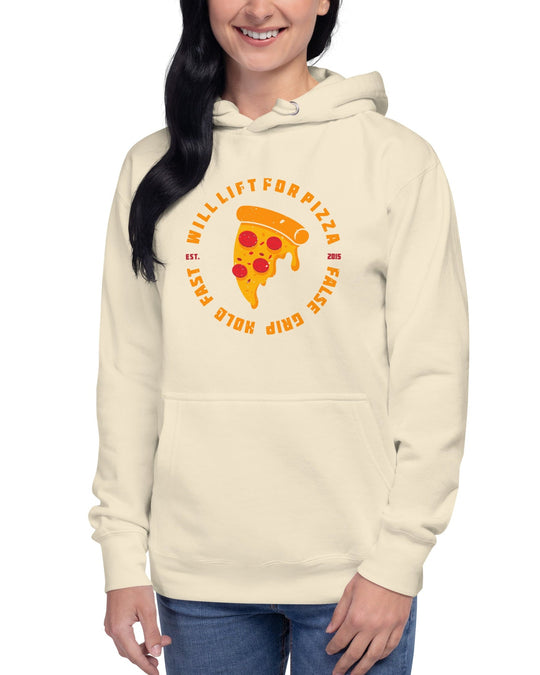 Hoodie Unissexo "Will Lift for Pizza" - Estilo e conforto - TugaSox Fitness Store