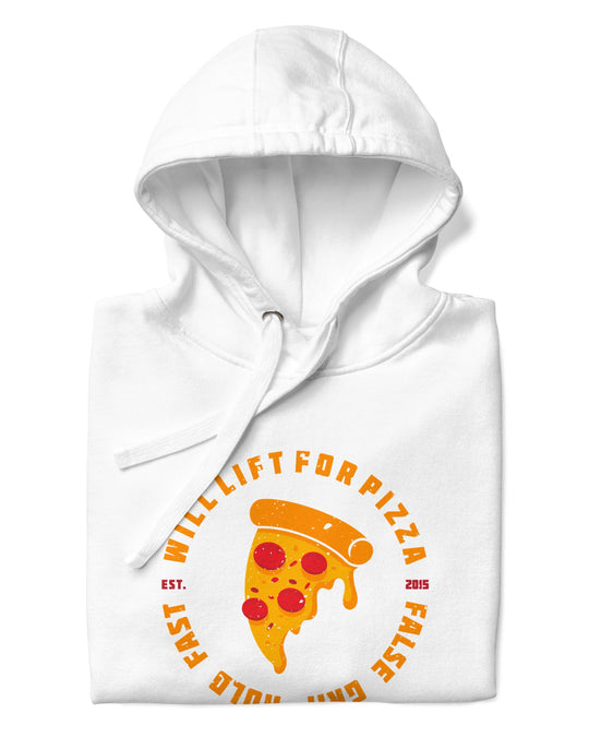 hoodie unissexo will lift for pizza white