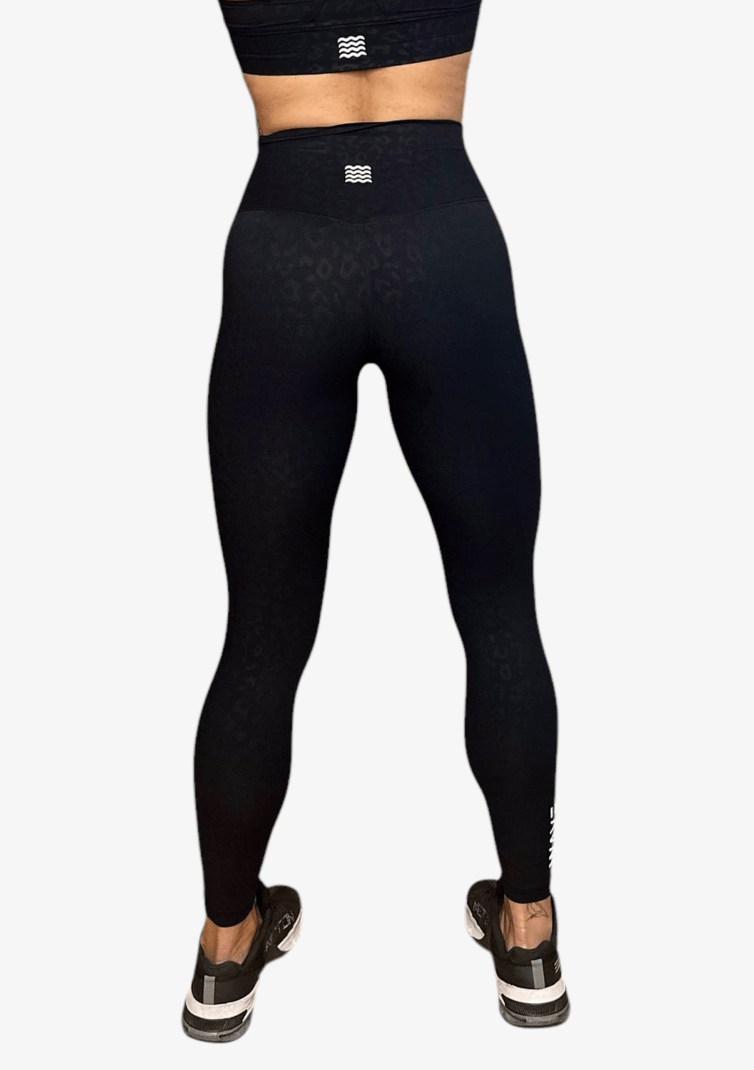 Leggings Wave Fitness - Black Leopard - TugaSox Fitness Store