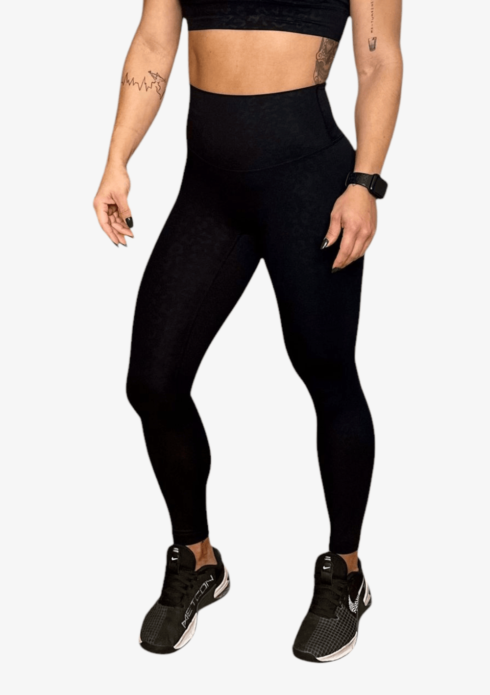 Leggings Wave Fitness - Black Leopard - TugaSox Fitness Store