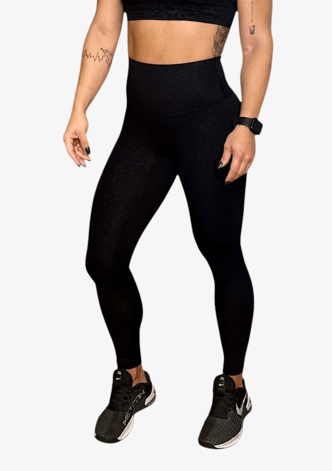 Leggings Wave Fitness - Black Leopard - TugaSox Fitness Store