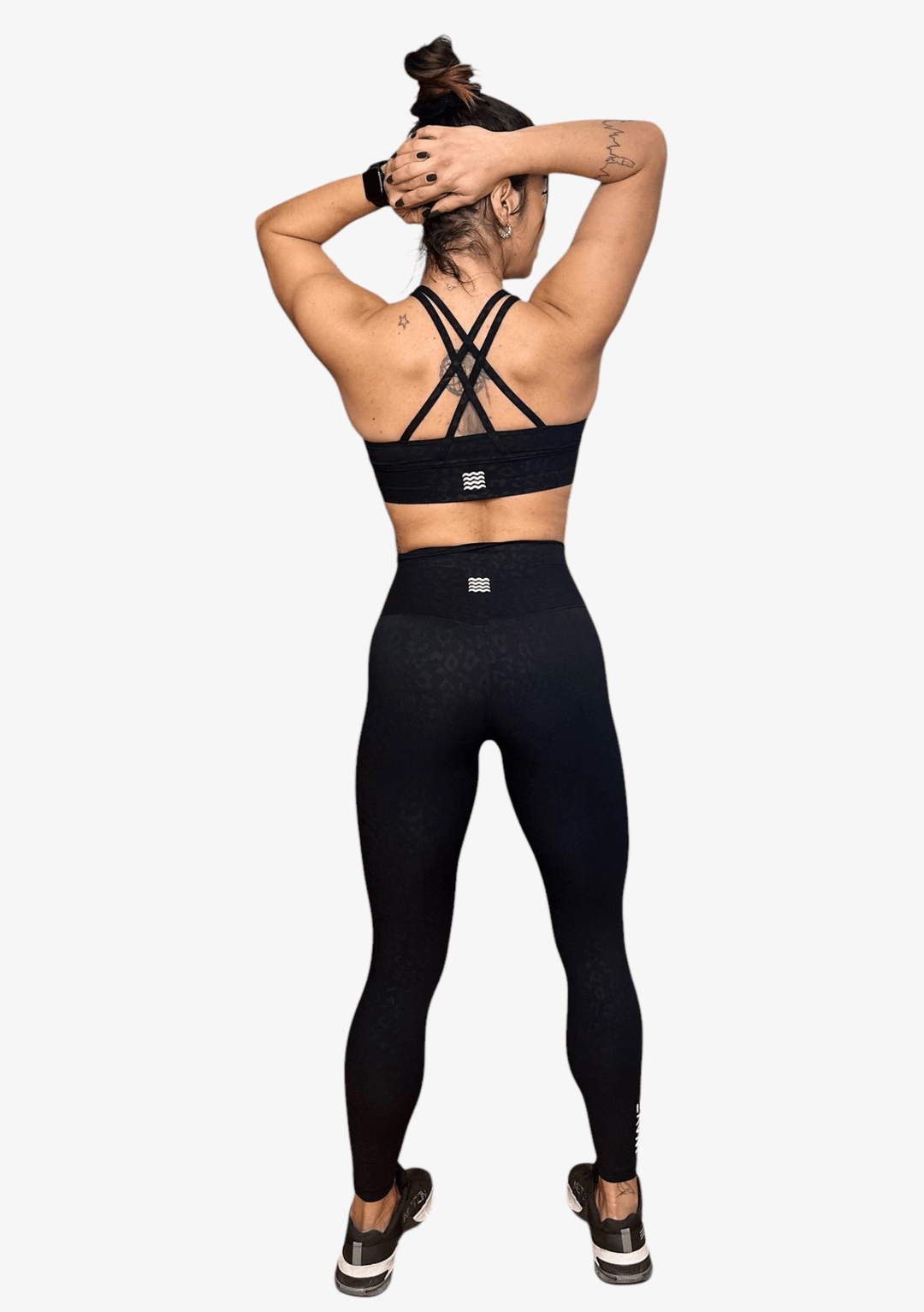 Leggings Wave Fitness - Black Leopard - TugaSox Fitness Store