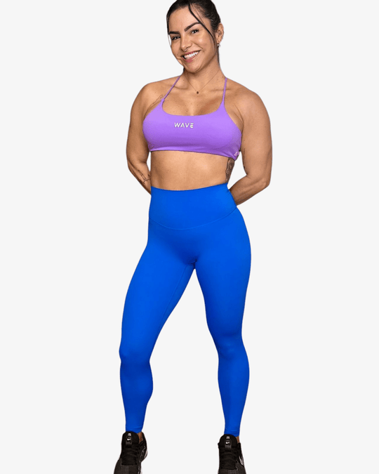Leggings Wave Fitness - Eletric Blue - TugaSox Fitness Store