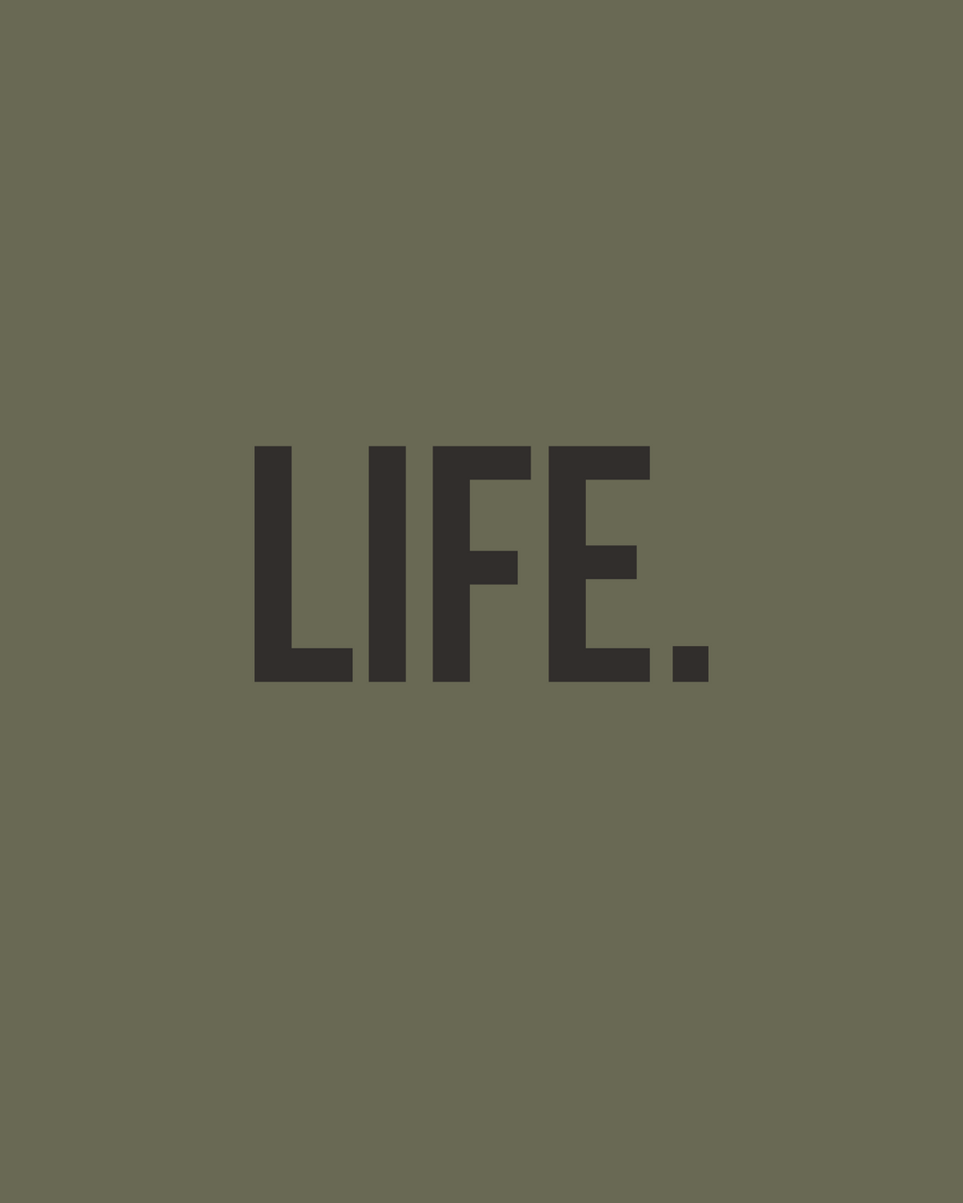 MOVE.EASY - LIFE. Crop Hoodie | Olive