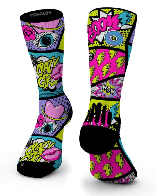 Meias Crazy Girl - Hybrid - TugaSox Fitness Store