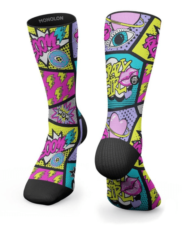 Meias Crazy Girl - Hybrid - TugaSox Fitness Store