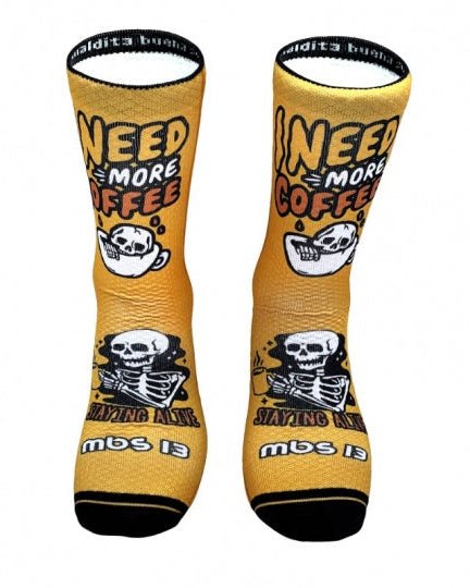 Meias Desportivas COFFEE TIME | Amarelo - TugaSox Fitness Store