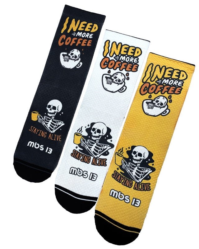 Meias Desportivas COFFEE TIME | Black - TugaSox Fitness Store