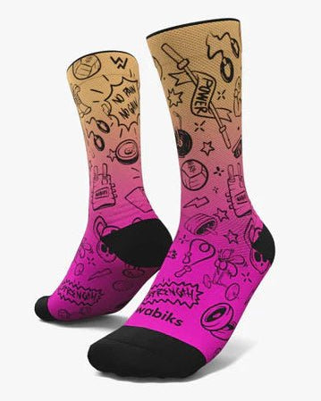 Meias Desportivas CROSS TATTOO - Coral - TugaSox Fitness Store