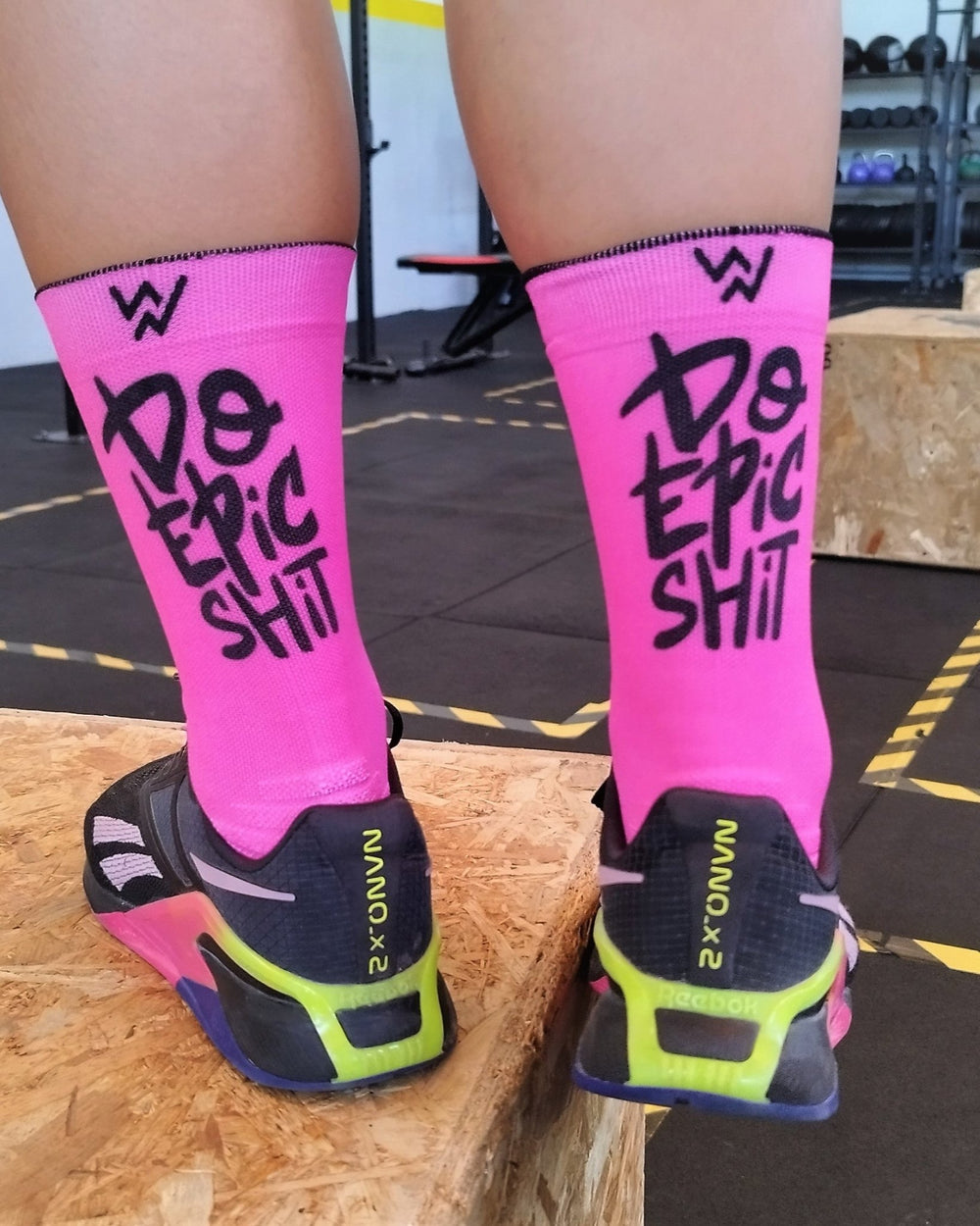Meias Desportivas DO EPIC SHIT - Pink - TugaSox Fitness Store