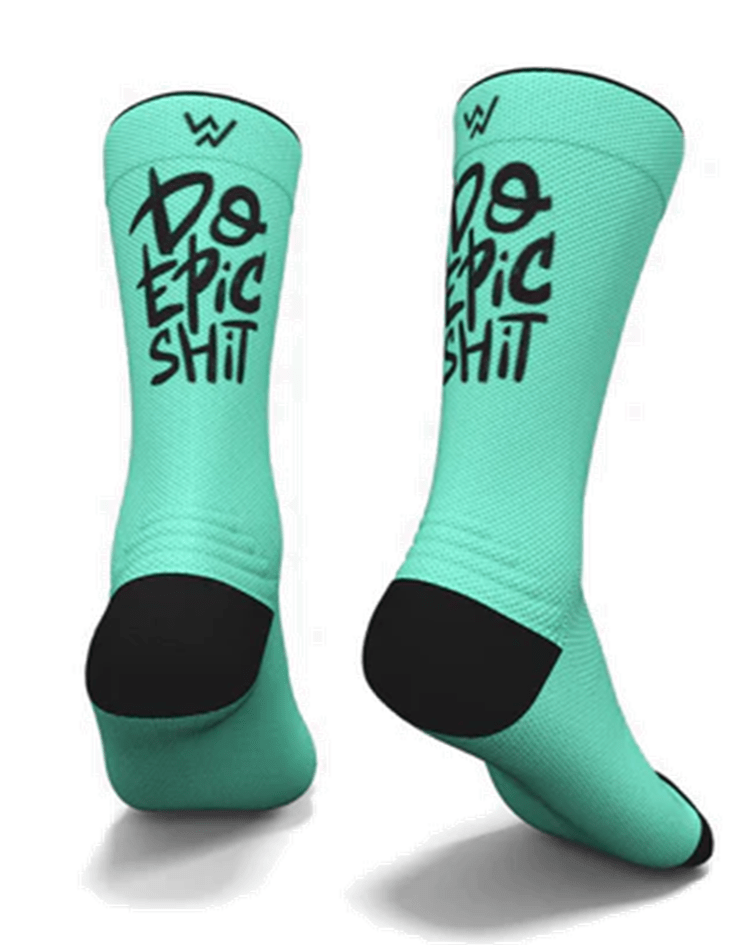 Meias Desportivas DO EPIC SHIT - Turquesa - TugaSox Fitness Store