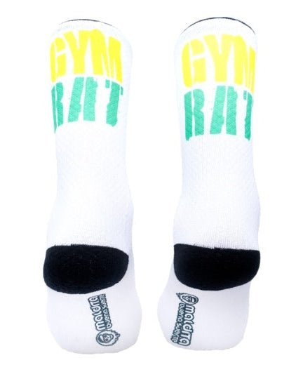 Meias Desportivas GYM RAT | White - TugaSox Fitness Store