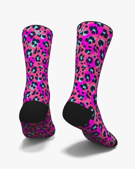 Meias Desportivas PINK LEOPARD - TugaSox Fitness Store
