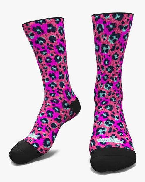 Meias Desportivas PINK LEOPARD - TugaSox Fitness Store