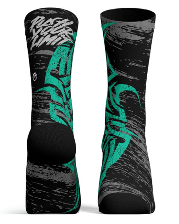Meias desportivas PUSH YOUR LIMITS | Green - TugaSox Fitness Store