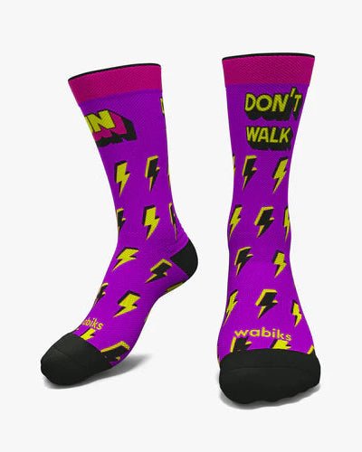 Meias Desportivas RUN DON'T WALK - Purple - TugaSox Fitness Store