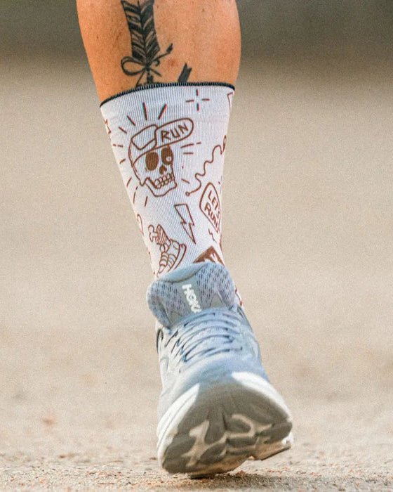Meias Desportivas RUN TATTOO - | Sand - TugaSox Fitness Store