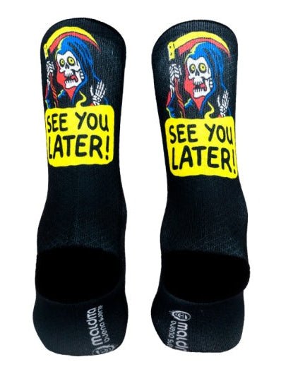Meias Desportivas SEE YOU LATER | Preto - TugaSox Fitness Store