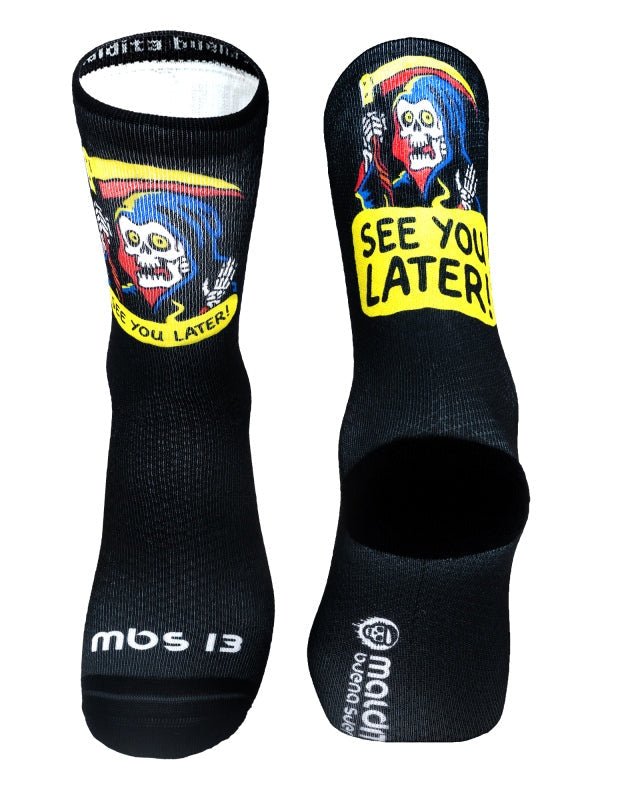 Meias Desportivas SEE YOU LATER | Preto - TugaSox Fitness Store