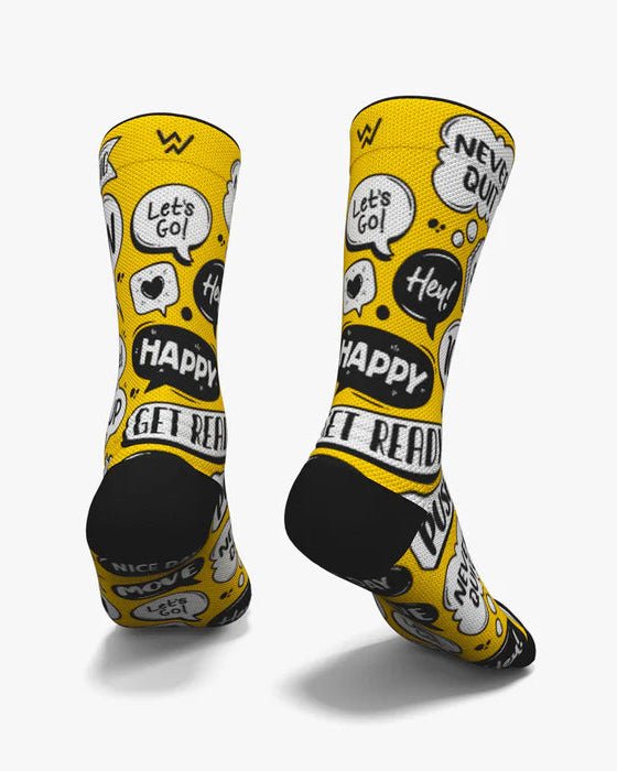 Meias Desportivas TALK - Amarelo - TugaSox Fitness Store