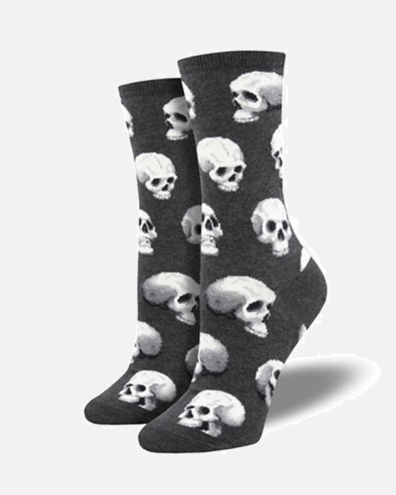 Meias FEMININAS Sacred skulls Black - TugaSox Fitness Store
