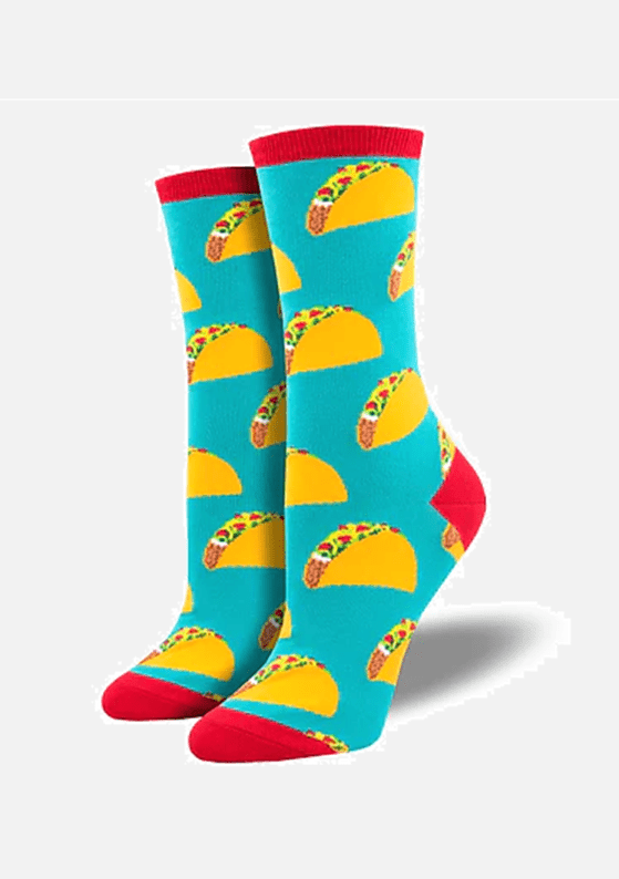 Meias FEMININAS Tacos (Blue) - TugaSox Fitness Store
