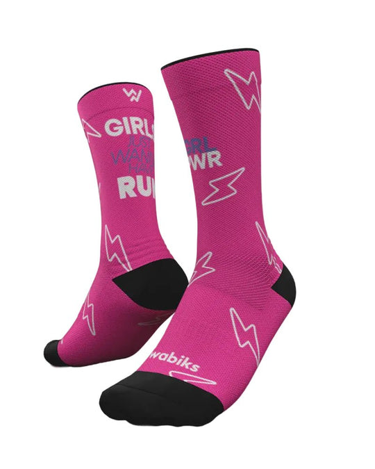 Meias Girls Wanna Run - Hybrid - TugaSox Fitness Store