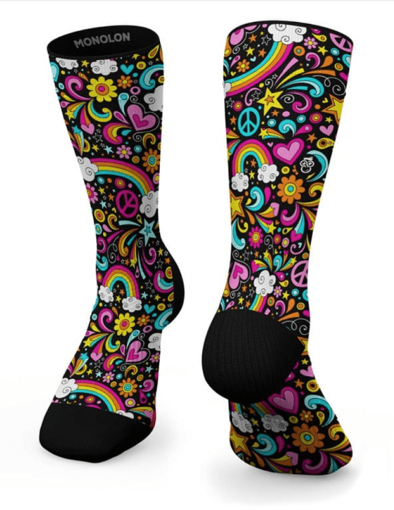 Meias Peace &amp; Love - Hybrid - TugaSox Fitness Store