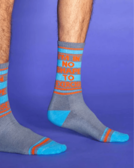 Meias UNISSEXO I'm in no shape to exercise - TugaSox Fitness Store