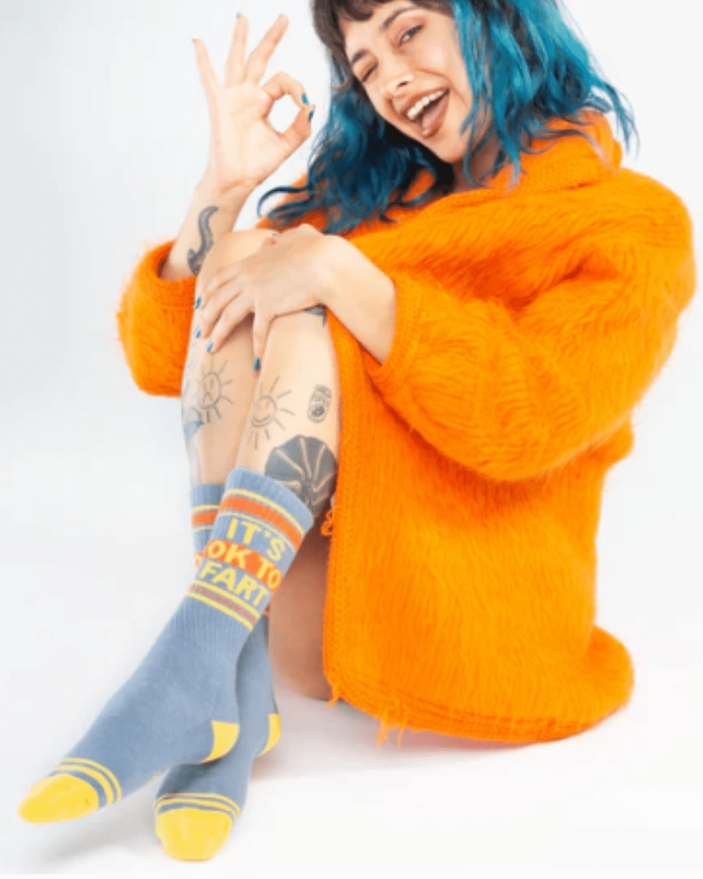 Meias UNISSEXO It's OK to fart - TugaSox Fitness Store