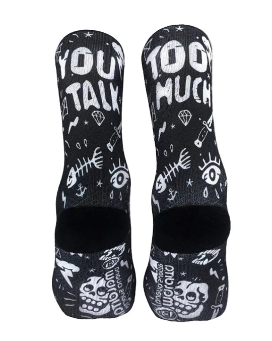 Meias You Talk Too Much - Hybrid - TugaSox Fitness Store