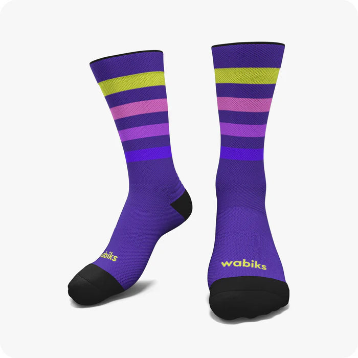 Calcetines de rayas unisex - Morado