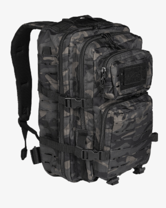 Mochila Mil - Tec 36 Litros LASER CUT | Dark Camo - TugaSox Fitness Store