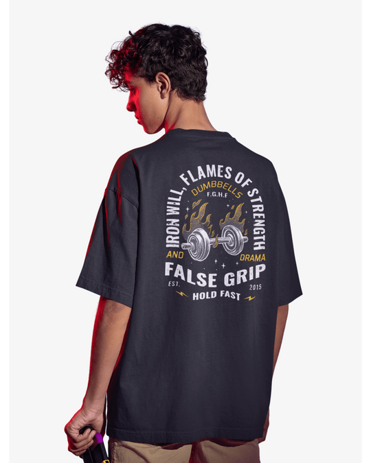 Oversize T-Shirt Dumbbells & Drama - TugaSox Fitness Store