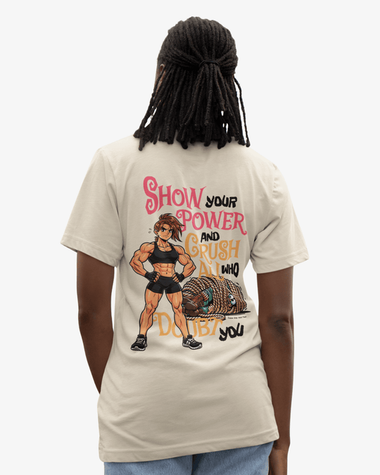 Oversize T-Shirt Show Your Power - Feminina - TugaSox Fitness Store
