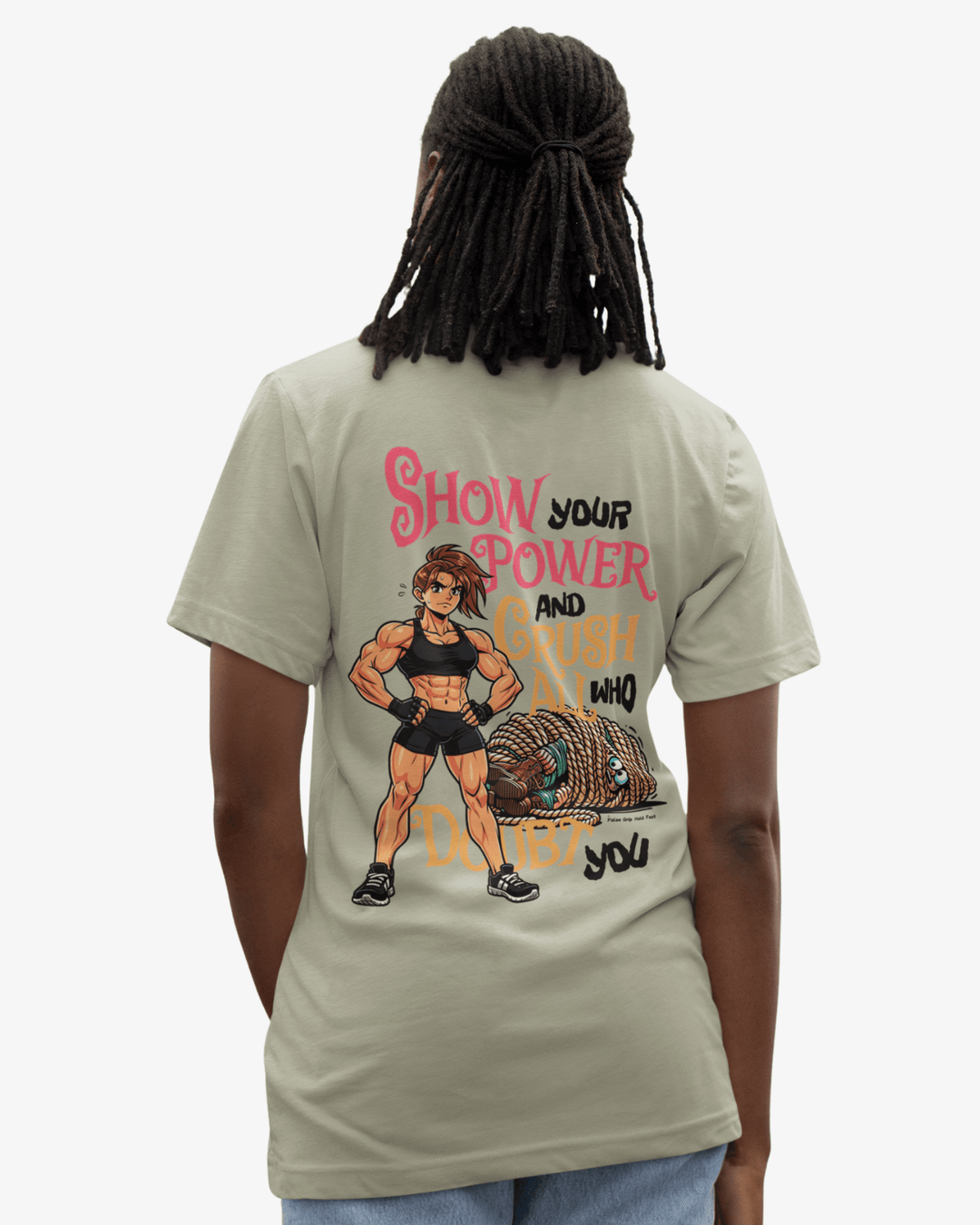 Oversize T-Shirt Show Your Power - Feminina - TugaSox Fitness Store