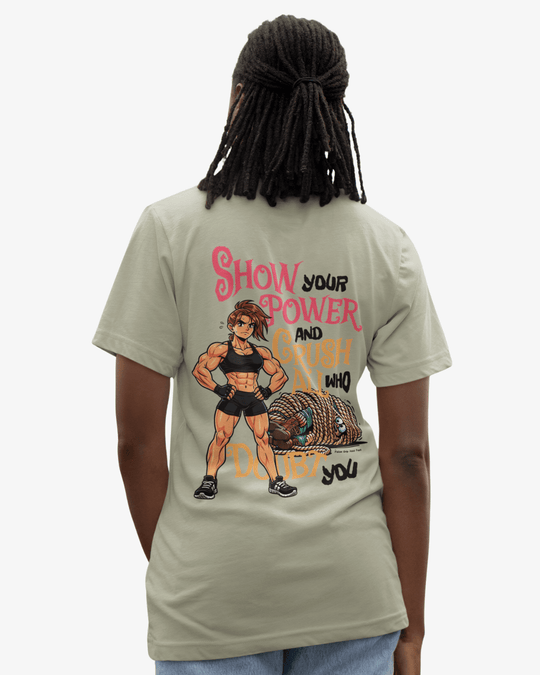 Oversize T-Shirt Show Your Power - Feminina - TugaSox Fitness Store