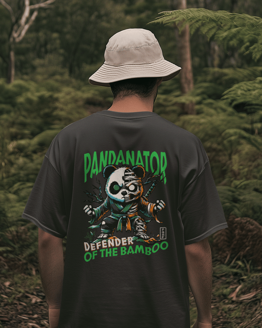 Oversize Tee PANDANATOR – Defender of the Bamboo | False Grip Hold Fast - TugaSox Fitness Store