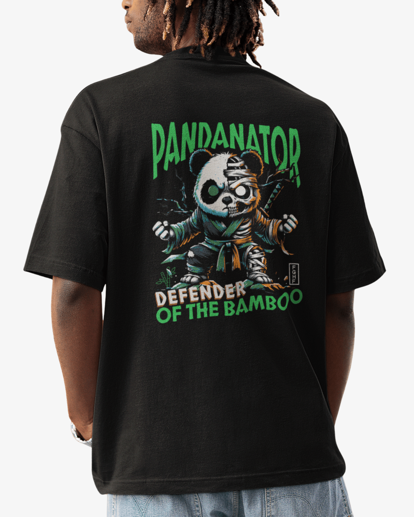 Oversize Tee PANDANATOR – Defender of the Bamboo | False Grip Hold Fast - TugaSox Fitness Store